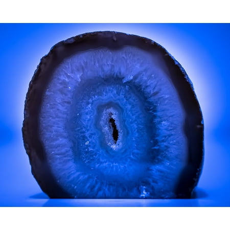 - LAMINATED POSTER Blue Semi Precious Stone Stone Druze Agate Gem Poster Print 24 x 36