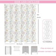 thumbnail image 3 of Spring Summer Shower Curtain for Bathroom 72"x84",Pink and Blue Watercolor Wildflowers Bathroom Curtains,Floral Waterproof Washable Fabric Bath Bathtub Shower Drape, 3 of 7