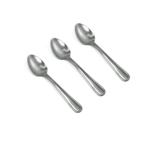 Mainstays Fleetline Stainless Steel Adult Teaspoon, 3-Piece Set, Silver