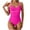 Hot Pink, variant on Women's Solid One Piece Swimsuit Push Up Padded Swimwear High Cut Spaghetti straps Swimwear Suit One Piece Swimsuit Clearance