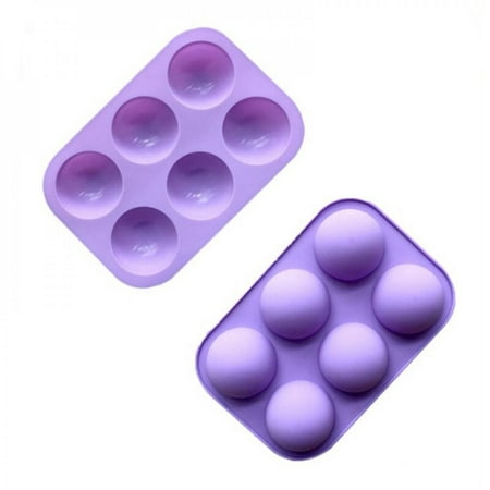 

MEROTABLE 6 Holes Silicone Baking Mold 3d Half Ball Sphere Mold Chocolate Cupcake Cake Mold Diy Cake Pastry Decorating Tools Accessories