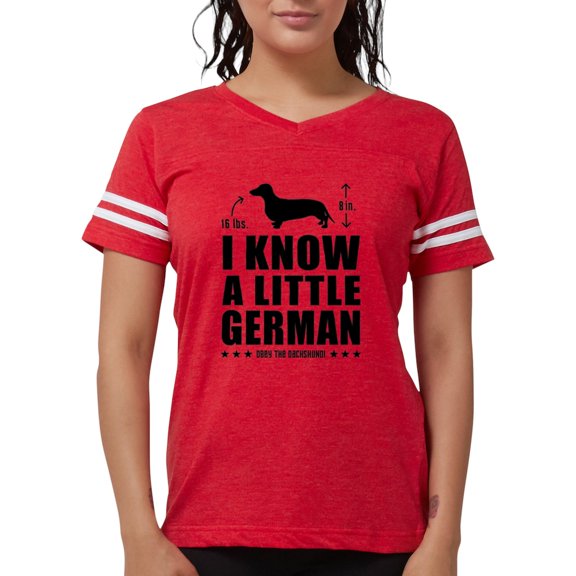 CafePress - Little German! Dachshund T Shirt - Womens Football Shirt