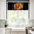 thumbnail image 4 of Sports Basketball Window Valance Curtain Boys Girls Cool Ball Pattern with Flame and Water Valance Tier Curtain Rod Pocket Curtain Valance for Kitchen/Bedroom/Living Room, 1 Panel, 54 x 18 Inch, 4 of 6