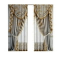 thumbnail image 2 of PALIFEUR Christmas Blackout Curtains, Merry Christmas Curtains for Living Room Bedroom, Luxury Xmas Decoration Window Curtain, Home Party Decoration Supplies, 35W x 63L Inch, 2 Panel Set, 2 of 5