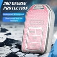 thumbnail image 5 of Key Fob Cover Compatible with Honda Accord Civic CR-V Pilot Passport Insight EX EX-L Odyssey 2016-2022 Keychain Case Holder Protector,Silver/Pink, 5 of 6