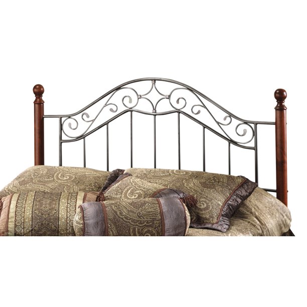 Hillsdale Furniture Martino Full/Queen Metal Headboard with Cherry Wood