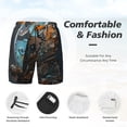 thumbnail image 3 of Naloa Steampunk Mechanical Butterfly Print Men Swim Trunks with Compression Liner ,Board Shorts,Men's Swim Shorts with Drawstring and Elastic Waistband-Small, 3 of 6