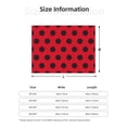 thumbnail image 2 of Throw Blanket for Couch, Ladybug black dotted spots red Super Soft Fuzzy Comfy Warm Throw Blanket, Cuteness Lightweight Cozy Plush Flannel Blanket & Throws for Sofa and Bed All Season, 2 of 5