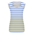 thumbnail image 4 of Mwjwdo Striped Tank Top for Girls Trendy V Neck Sleeveless Shirts Flowy Holiday Beach Summer Blouses 5-14 Years Children's Casual Loose Fit Basic Tees Light Blue 140, 4 of 4