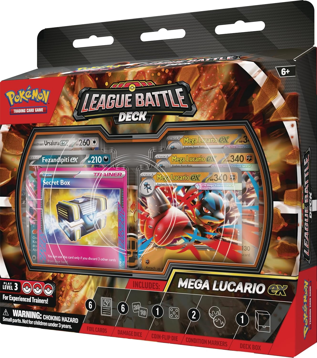 Pokemon Mega Lucario ex League Battle Deck Box Cards
