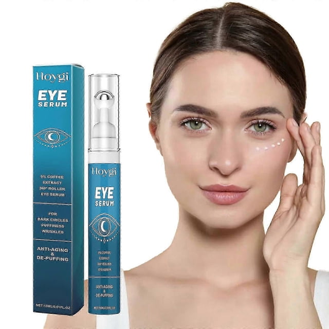 high quality 5% Caffeine Eye Serum And Under Eye Roller Cream For Circles And Puffiness, Caffeine Eye Cream With 360 Massage Ball Lines