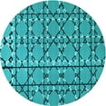 thumbnail image 1 of Ahgly Company Indoor Square Patterned Dark Cyan Green Area Rugs, 3' Square, 1 of 6