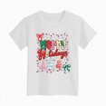 thumbnail image 4 of sdbrld Teen Girls Xams Shirt for Kids Crew Neck Short Sleeve Christmas‑themed Casual Holiday Cute Tee Tops White Sizes 13-14 Years, 4 of 5