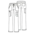 thumbnail image 5 of Dickies Advance Women Scrubs Pant, Mid Rise Boot Cut Drawstring, DK170P, XS Petite, Pewter Twist, 5 of 7
