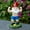 Red Hat Muscular Gnome, variant on Garden Gnome Statue Dumbbell Weightlifting Resin Figurine Hand Painted Outdoor & Indoor Home Decor for Home Lawn, Porch & Yard Fitness Lovers