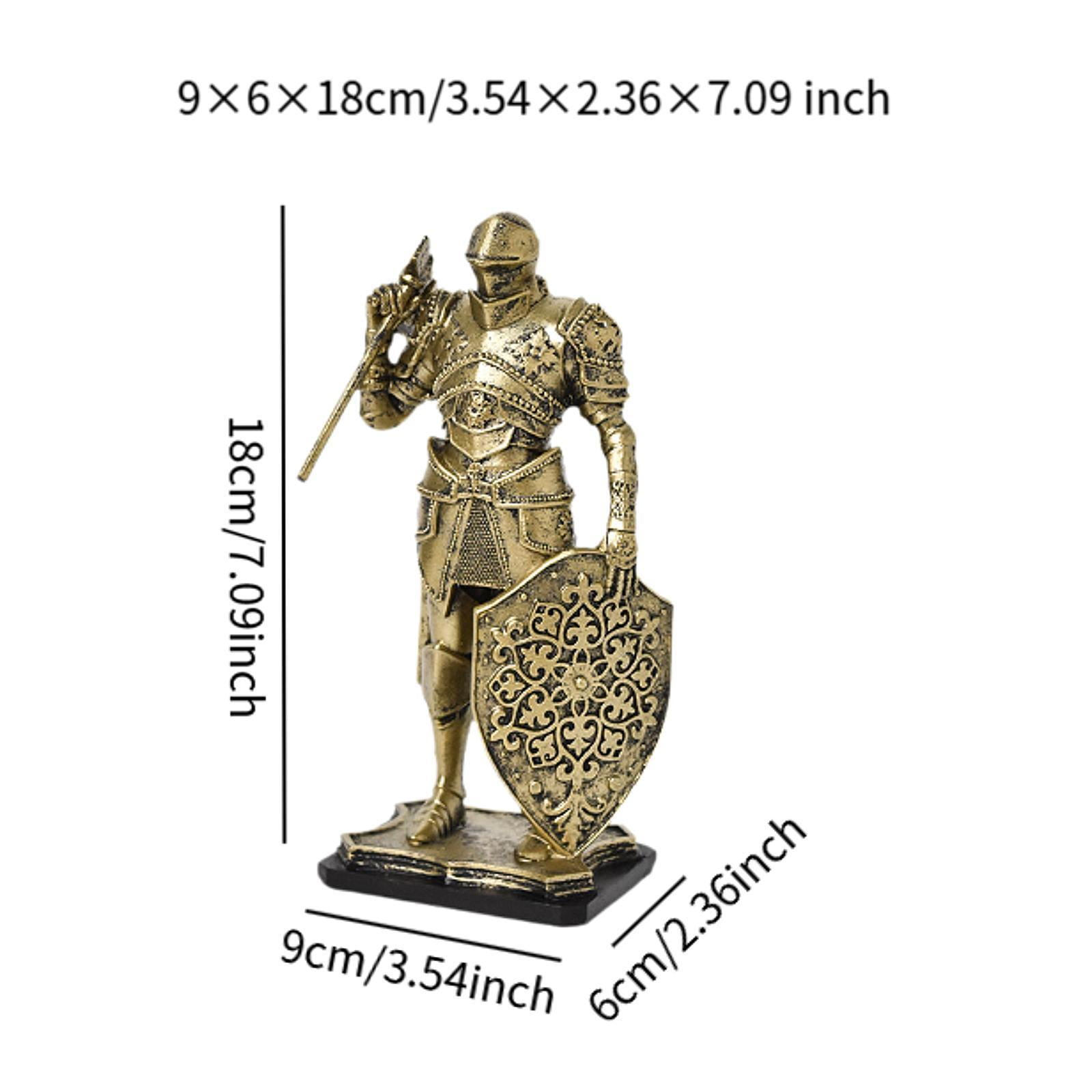 CoudarTitie Nordic Resin Knight and Bird Figurine Abstract Art Sculpture for Desk Office Table Centerpiece and Fairy Garden Flamingo Yard Ornament