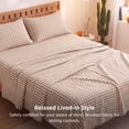thumbnail image 6 of U by Bedsure Gingham Queen Sheets, 4 Pieces 16" Deep Pockets Soft Prewashed Microfiber Plaid Bed Sheets Set, Brown, 6 of 9