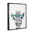 thumbnail image 3 of Stupell Industries Fun Giraffe In Glasses Animal Animals & Insects Painting Black Floater Framed Art Print Wall Art, 3 of 6