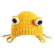 thumbnail image 3 of Gorro de rana juguetón para niños: un divertido gorro de invierno para niños Amarillo, 3 of 5