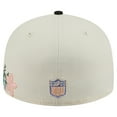 thumbnail image 4 of Men's New Era Cream/Black Pittsburgh Steelers Tonal Floral 59FIFTY Fitted Hat, 4 of 5