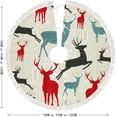 thumbnail image 2 of GZHJMY Christmas Tree Skirt Xmas Tree Skirts 48" Christmas Wooden Reindeer Christmas Tree Mat for Christmas Holiday Party Ornaments, 2 of 5