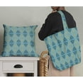 thumbnail image 5 of Soimoi Blue Velvet Fabric Triangle Art Geometric Fabric Prints By Yard 58 Inch Wide, 5 of 5