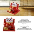 thumbnail image 4 of Solar Powered Lucky Cat Bright Colors Energy Saving Waving Cat For Home Desktop Ornament With Transparent Box, 4 of 8