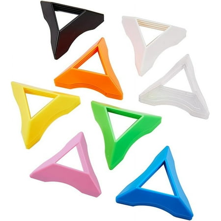 32pcs 8 Colors Plastic Triangle Speed Magic Cubes Base Holder Frame Accessories Cube Organize DIY