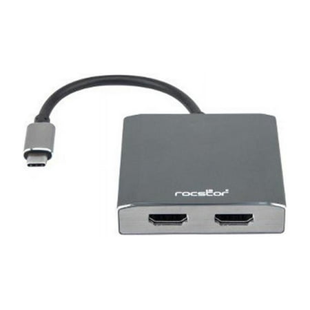 UPC: 0810606030895 | Rocstor Y10A203-A1 Premium USB-C to Dual HDMI Multi Monitor Adapter – 4K 30Hz