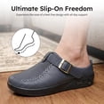thumbnail image 4 of Mens Wide Clogs Diabetic Mules - Adjustable Buckle Strap Potato Shoes, Zero Drop Slip-On Clogs for Swollen Edema Feet, Wide Width Indoor & Outdoor Walking Shoes, 4 of 6