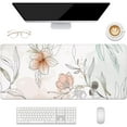 thumbnail image 2 of Desk Mat, Large Mouse Pad, 31.5" x 11.8" XXL Extended Gaming Mousepad, Desktop Decor Desk Pad, Cute Men Women Office Supplies and Accessories, XL Mouse Pad for Laptop & Keyboard, White Flowers, 2 of 6