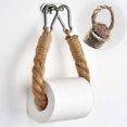 thumbnail image 2 of Toilet Paper Holder Rope Vintage Industrial Wall-mounted Towel Rack Wall Mounting Bath, 2 of 5
