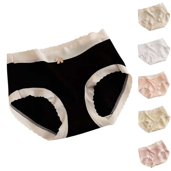 Swuxness Women's Mid Waist Seamless Briefs, Panties for Women, Women's Seamless Mid Waist Fashion Breathable Comfortable Soft Stretch Briefs Panties Beige, XL