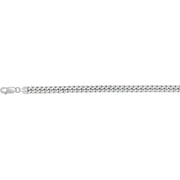 Silver 6.3mm Miami Cuban Chain with Box Lock. Item is rhodium plated.
