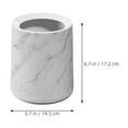 thumbnail image 2 of GETAJGHSD Marble Pattern White Bathroom Waste Basket Compact Trash Can for Home Decor, 2 of 8