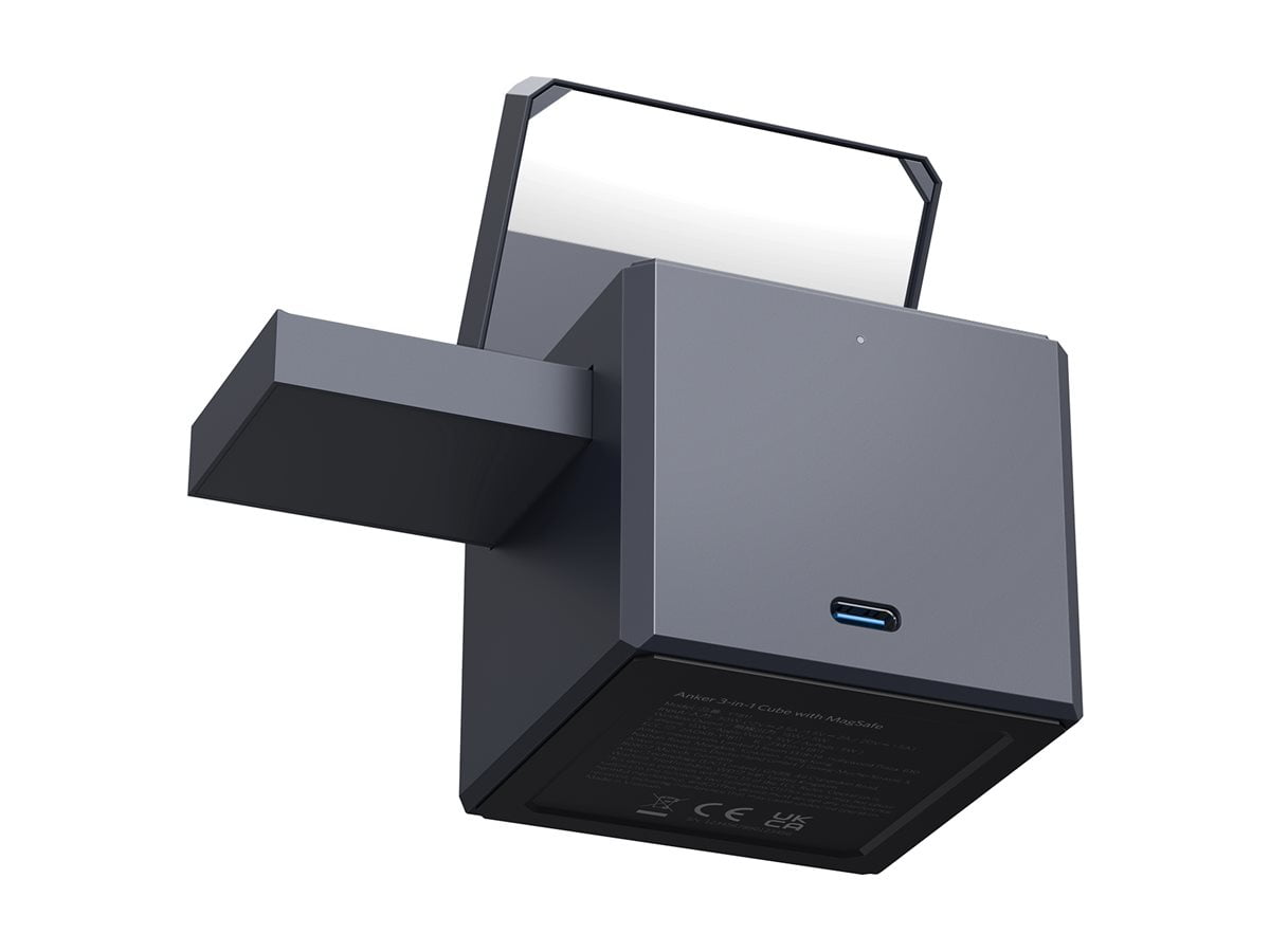 Anker 3-in-1 Cube - Wireless charging stand - MagSafe - 15 Watt - on cable:  USB-C