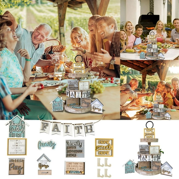 Farmhouse Home Tiered Decorative Farmhouse Mini Signs Farmhouse Pallet Coffee Bar Sign Wooden