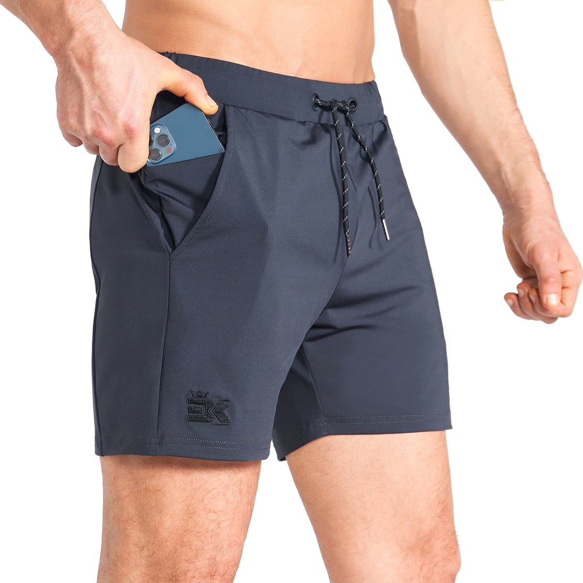 BROKIG Mens Lightweight Gym Shorts Running Workout Shorts with Pockets