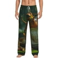thumbnail image 2 of Lsque Intellectual Frog Pond Print Men's Pajama Pants, Lounge Pant - Comfortable Home Wear,Elastic Waistband, Stylish Design-Small, 2 of 9