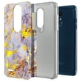 thumbnail image 2 of LG Premier Pro LTE Case, LG K30 (2018) Case, LG Phoenix Plus Case, LG Harmony 2 Case, Rosebono Hybrid Graphic Colorful Slim Armor Skin Cover Armor Case for LG K30 (Golden Purple Marble), 2 of 5