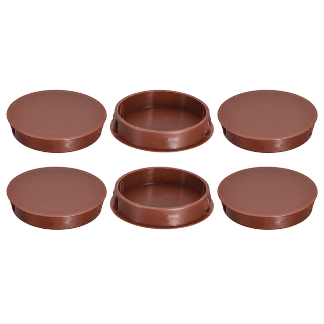 Unique Bargains 6Pack 50mm/1.97' Plastic Hole Plugs Panel Flush Type Knockout Locking Plugs, Red