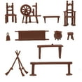 thumbnail image 5 of BMC Classic Marx Antique Furniture - 36pc Dollhouse Plastic Playset Accessories, 5 of 6