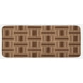 thumbnail image 1 of Traditional Kitchen Mat, Ornamental in Earth Tones Folk Bohemian Geometric Influences, Plush Decorative Kitchen Mat with Non Slip Backing, 47" X 19", Brown Caramel, by Ambesonne, 1 of 1