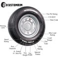 thumbnail image 2 of Martin Wheel 175/80r-13 Radial Trailer Tire & Custom Spoke Wheel Assembly, 2 of 3