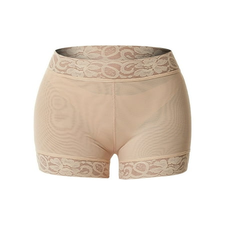 knqrhpse Tummy Control Underwear for Women Boy Shorts Underwear Women Lace Body Shaper Butt Lifter Panty Smoothing Brief Shapewear Butt Lifting Panties Thinx Period Underwear Beige M
