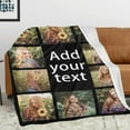 thumbnail image 3 of Custom Blanket with Text Photo Collage Customized Blankets with Pictures, Personalized Throw Blanket for Father, Mom, Kids, Dogs, Friends Couple or Lover as Christmas Birthday Gift, 3 of 6