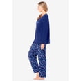 thumbnail image 3 of Dreams & Co. Plus Size Petite Long Sleeve Knit PJ Set, 3 of 6