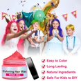 thumbnail image 3 of Hair Color Wax, Temporary Hair Dye, Hair Styling Clay for Party, 4.23 oz - Rose Red, 3 of 9
