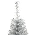 thumbnail image 3 of vidaXL Artificial Half Christmas Tree with Stand Silver 210 cm PET, 3 of 5
