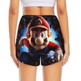 thumbnail image 2 of Lsque Mario Printed Women's Running Shorts with Liner Pockets,Elastic Quick Dry Workout Athletic Gym Yoga Shorts,Womens High Waist Shorts-X-Large, 2 of 9